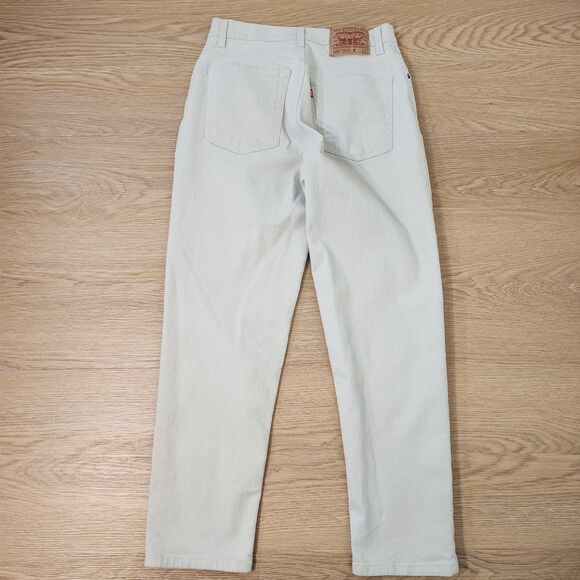 Vtg Levis 550 Relaxed Fit Tapered Leg Denim Jeans Sz 10 Misses Beige Pants 29x28 - Picture 4 of 15